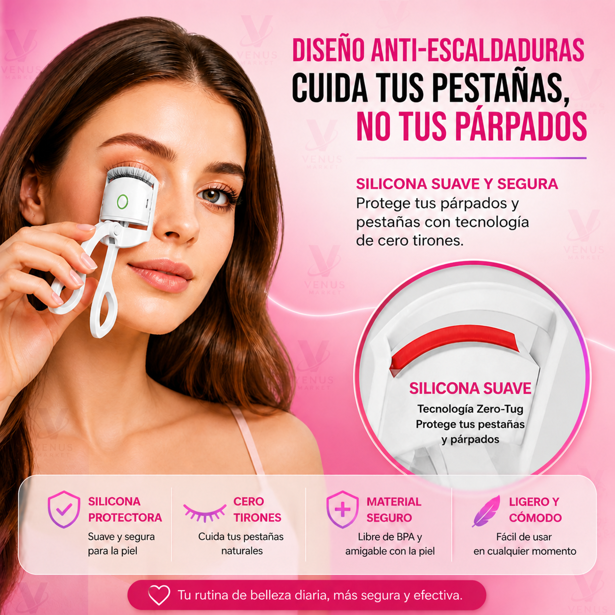 Rizador de Pestañas Eléctrico - Efecto Lifting en Segundos