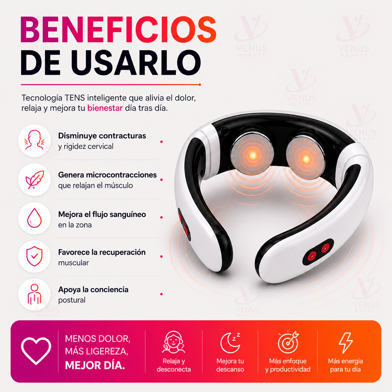 Electro Masajeador Cervical — Libera la Tensión en Minutos