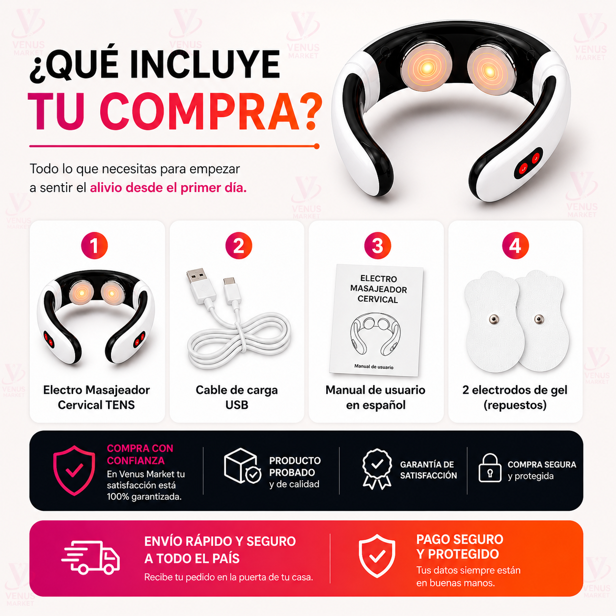 Electro Masajeador Cervical — Libera la Tensión en Minutos