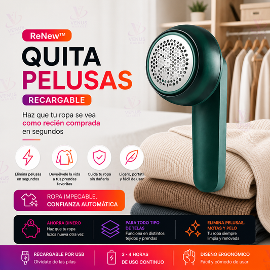 ReNew™ - Quita Pelusas Recargable