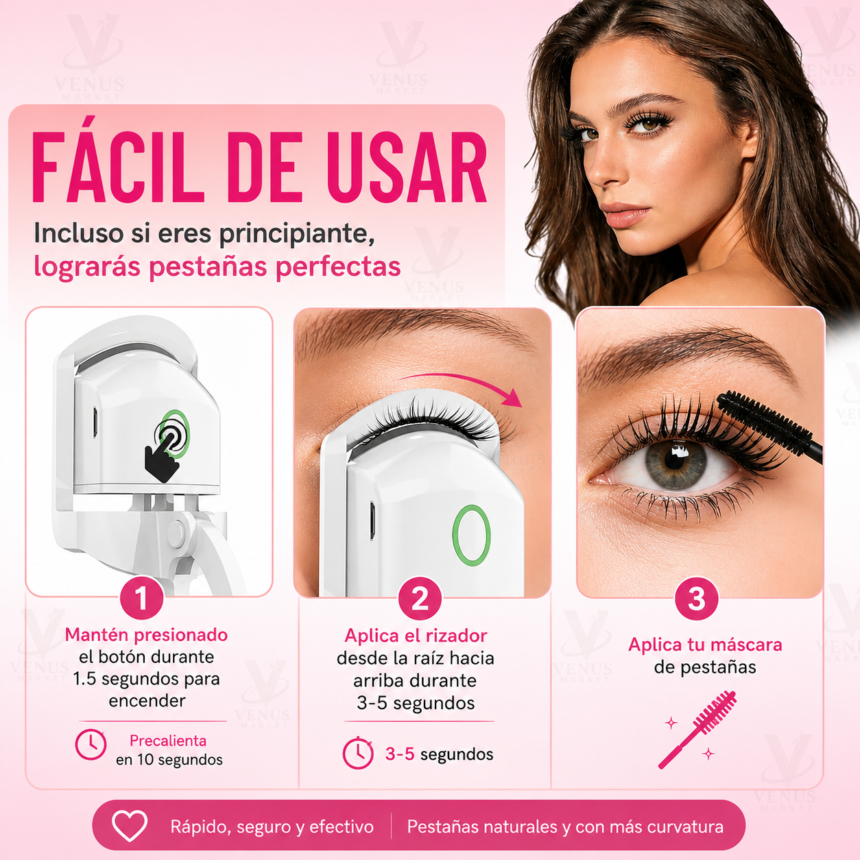 Rizador de Pestañas Eléctrico - Efecto Lifting en Segundos