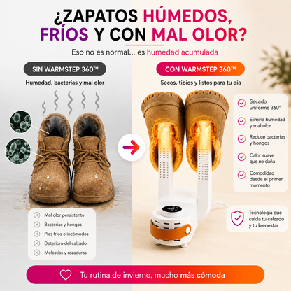WarmStep 360™ - Secador y Esterilizador de Zapatos
